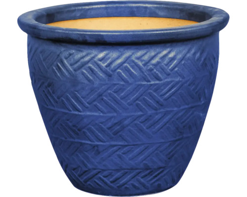 PASSION FOR POTTERY Bloempot Lucca Klei blauw Ø 31 cm H 27 cm