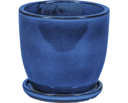 PASSION FOR POTTERY Bloempot Shanghai Klei blauw Ø 38 cm H 34 cm