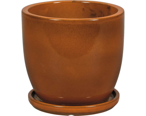 PASSION FOR POTTERY Bloempot Shanghai Klei oranje Ø 38 cm H 34 cm