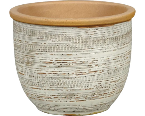 PASSION FOR POTTERY Bloempot Treviso Klei wit Ø 41 cm H 34 cm