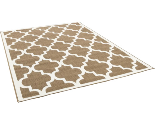 Tapijt met bruin geometrisch patroon