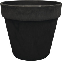 TS Bloempot Nayla Kunststeen zwart Ø 24 cm H 23 cm