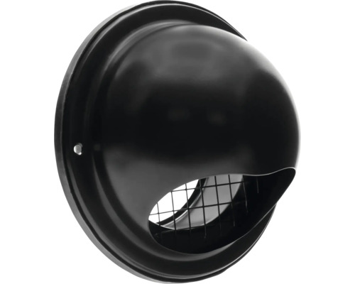 Zwarte afzuigkap voor buiten met gaas