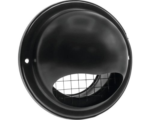 Zwarte beschermkap tegen weersinvloeden met rooster