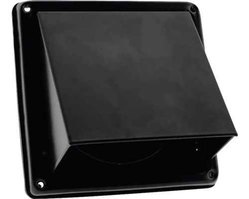 Zwarte muurdoorvoer met buitenjaloezie