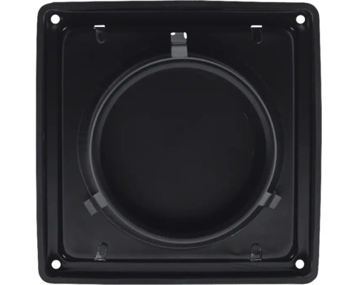 Zwarte vierkante inbouwbeugel met ronde opening in het midden