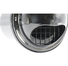 Chromen koplamp met rooster