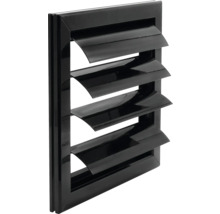 Zwart ventilatierooster met lamellen