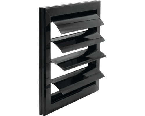 Zwart ventilatierooster met lamellen
