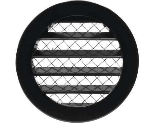 Ronde ventilatieopening met lamellen en beschermrooster