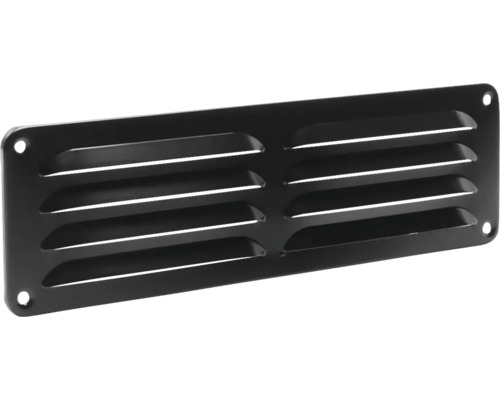 Ventilatierooster met lamellen en bevestigingsgaten