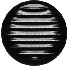 Ronde ventilatieopening met horizontale lamellen en insectenhor