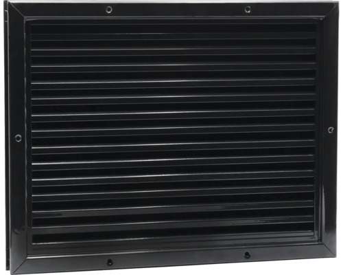 Rechthoekig weerbestendig rooster met horizontale lamellen