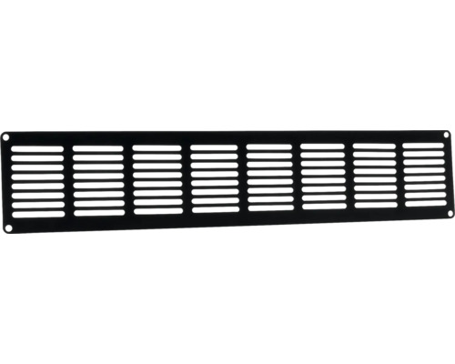 Rechthoekige ventilatieplaat met horizontale sleuven en bevestigingsgaten