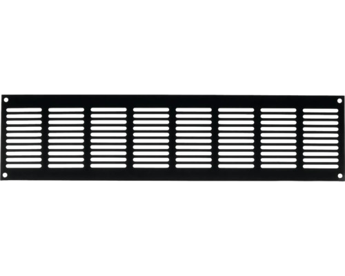 Plintrooster Vlak Zwart 400x100mm