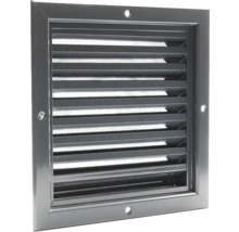 Vierkant ventilatierooster met horizontale lamellen