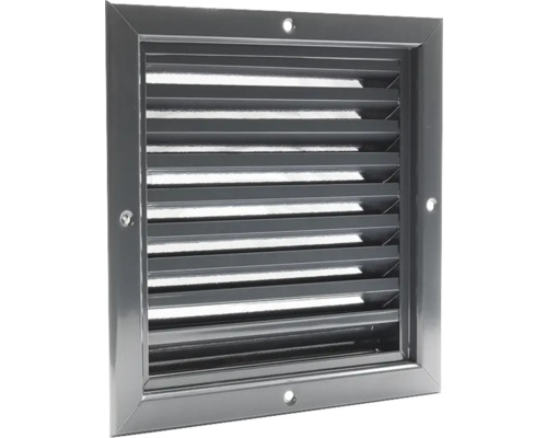 Vierkant ventilatierooster met horizontale lamellen