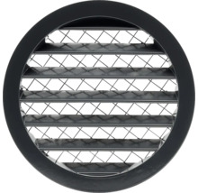 Rond ventilatierooster met lamellen en insectenwerend gaas