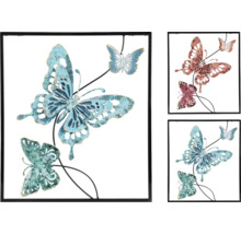 Wanddecoratie met vlinders in een zwart frame
