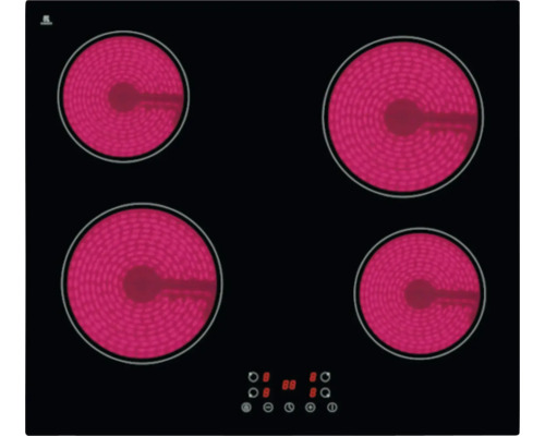 Keramische kookplaat met vier kookzones