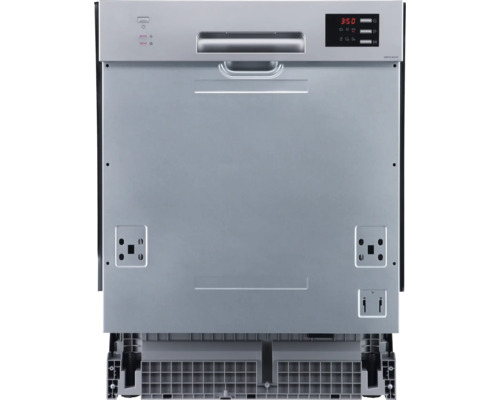 Vaatwasser in zilver, vooraanzicht