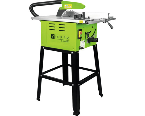 ZIPPER tafelcirkelzaag met zaagblad en afzuiginstallatie