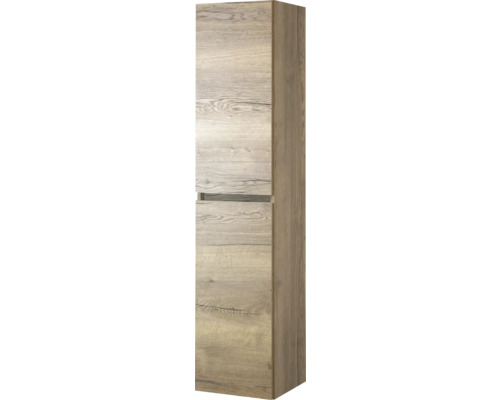 SANOX Hoge badkamerkast K-Line 160x35x35 cm natuur eiken Hoge houten kast voor de badkamer