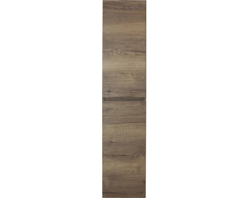SANOX Hoge badkamerkast K-Line 160x35x35 cm tabacco Smalle badkamerkast met houten decor