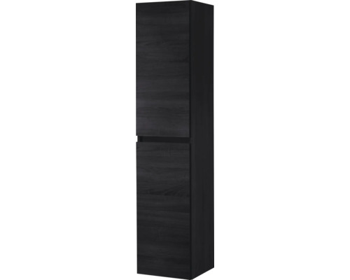 SANOX Hoge badkamerkast K-Line 160x35x35 cm black oak Hoge badkamerkast van hout