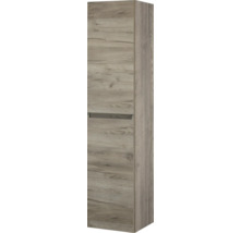 Hoge kast met houtlook voor de badkamer