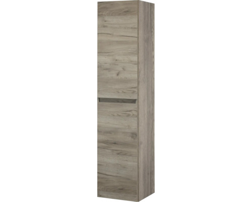 SANOX Hoge badkamerkast K-Line 160x35x35 cm craft oak Hoge kast met houtlook voor de badkamer