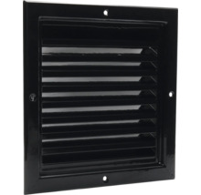 Vierkant metalen ventilatierooster met lamellen en bevestigingsgaten