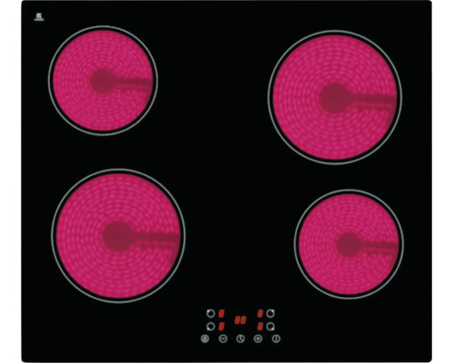 Keramische kookplaat met vier kookzones