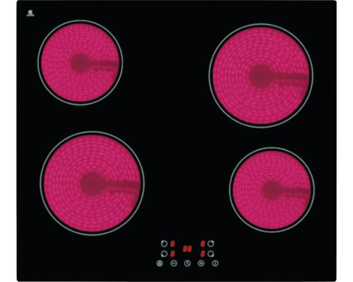 Keramische kookplaat met vier kookzones