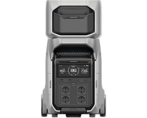 Draagbaar powerstation met display en stopcontacten