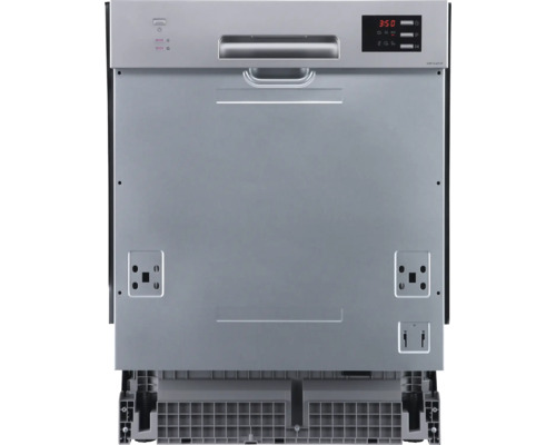 Vaatwasser met digitaal display en bedieningspaneel.