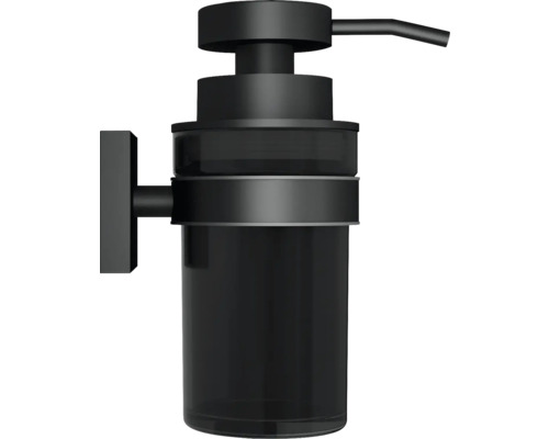 Zwarte zeepdispenser voor wandmontage