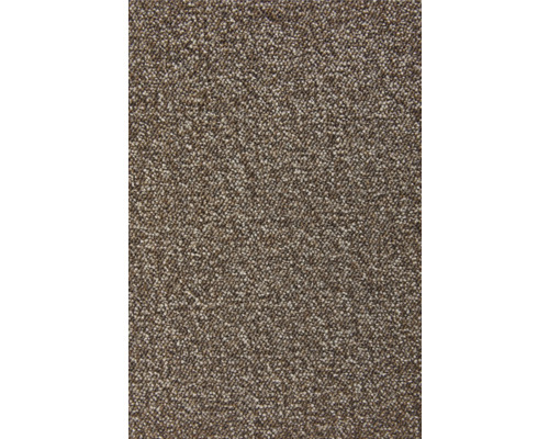 Tapijt bouclé Massimo bruin 400 cm breed Close-up van een bruin tapijt