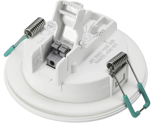 Plafondinbouwspot met bevestigingsveren