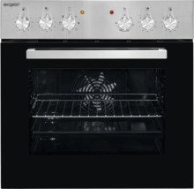 Exquisit oven met bedieningspaneel en interieurweergave