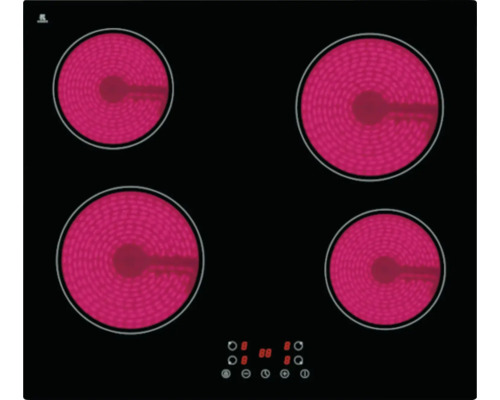 Keramische kookplaat met vier kookzones