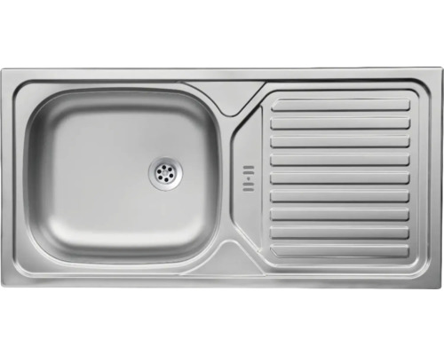 Spoelbak van roestvrij staal met afdruiprek