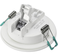 Plafondinbouwspotbehuizing met veerbevestiging