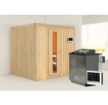 Sauna met kachel en bediening