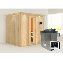 Sauna met kachel en bediening