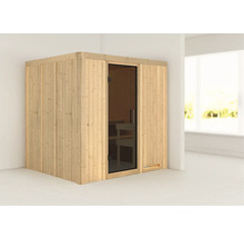 Houten sauna met glazen deur voor gebruik binnenshuis