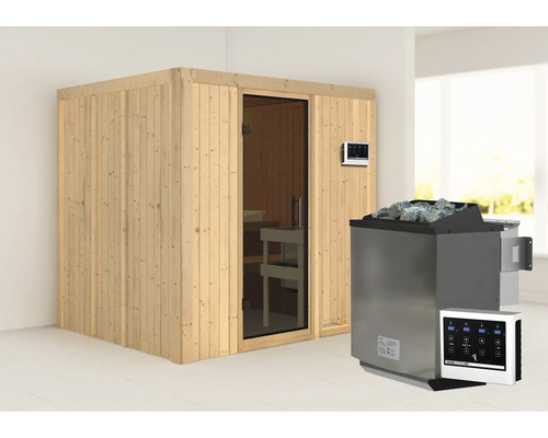 Sauna met saunakachel en bediening