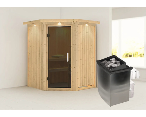 Binnensauna met saunakachel