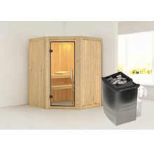 Houten sauna met kachel voor binnenshuis