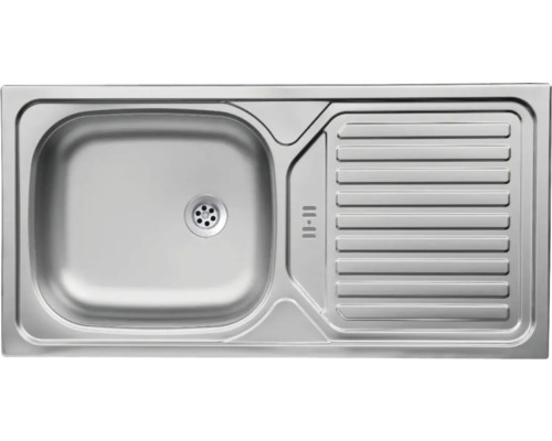 Spoelbak van roestvrij staal met afdruiprek